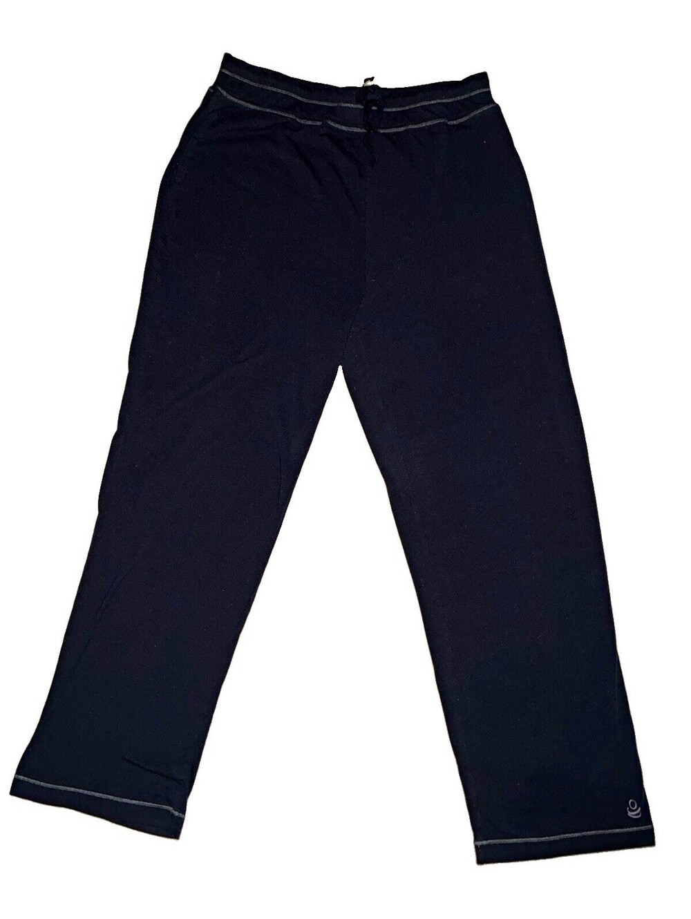 Cuddl Duds Women's Black Knit Lounge Pants Drawstring Waist Size M